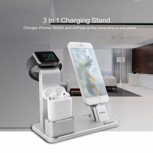 Iphone 3 In 1 Charging Dock Station Bracket (1 Set)